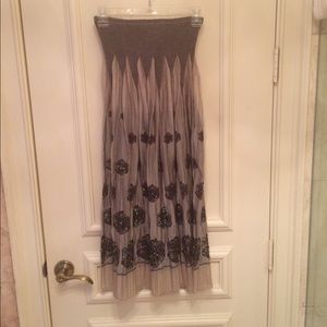 NWOT Pewter & Black Long Skirt.  One Size Fits All